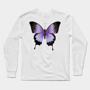 Purple Butterfly Long Sleeve T-Shirt